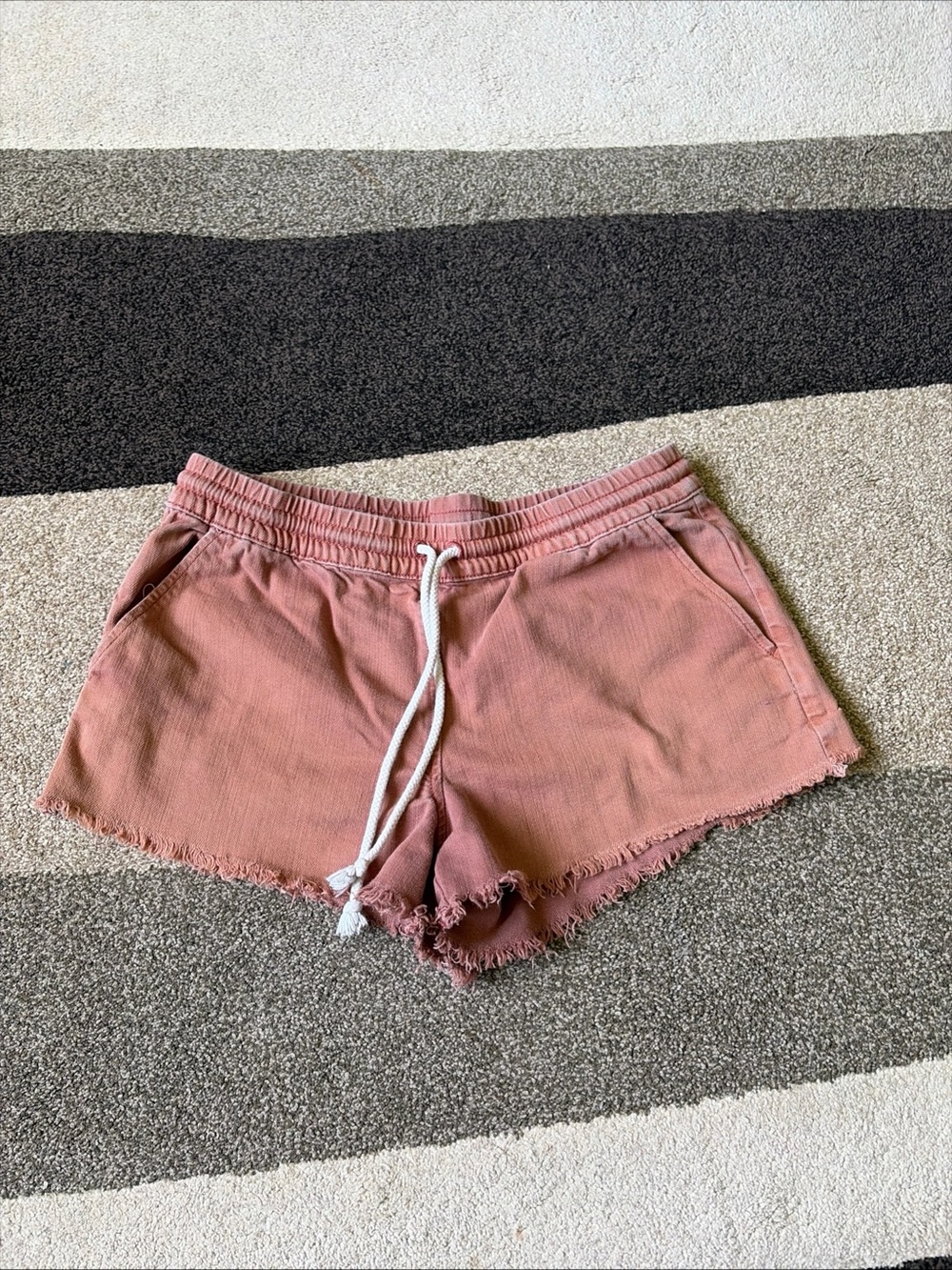 AERIE by American Eagle ~ Size Small ~ Drawstring PULL-ON Canvas Mini Shorts